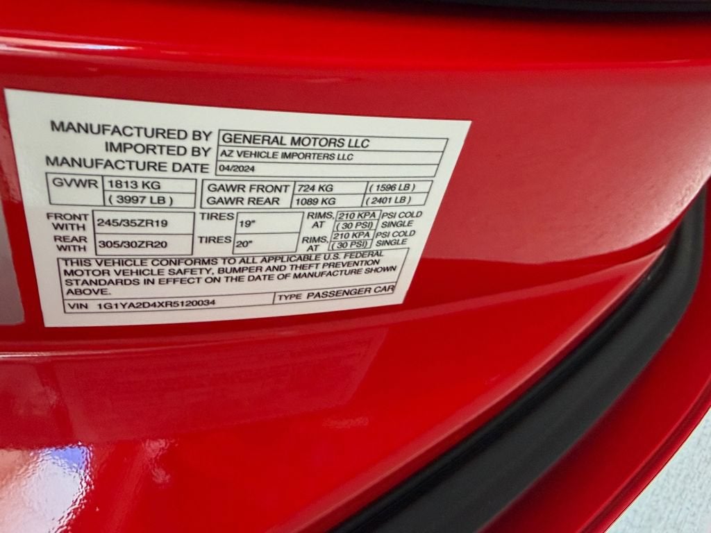 2024 Chevrolet Corvette Stingray 1LT