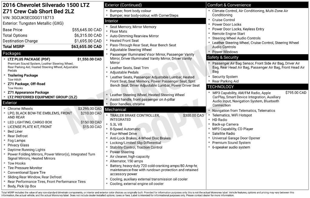 2016 Chevrolet Silverado 1500 LTZ