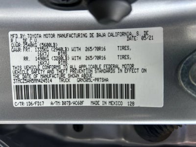 2021 Toyota Tacoma 4WD SR