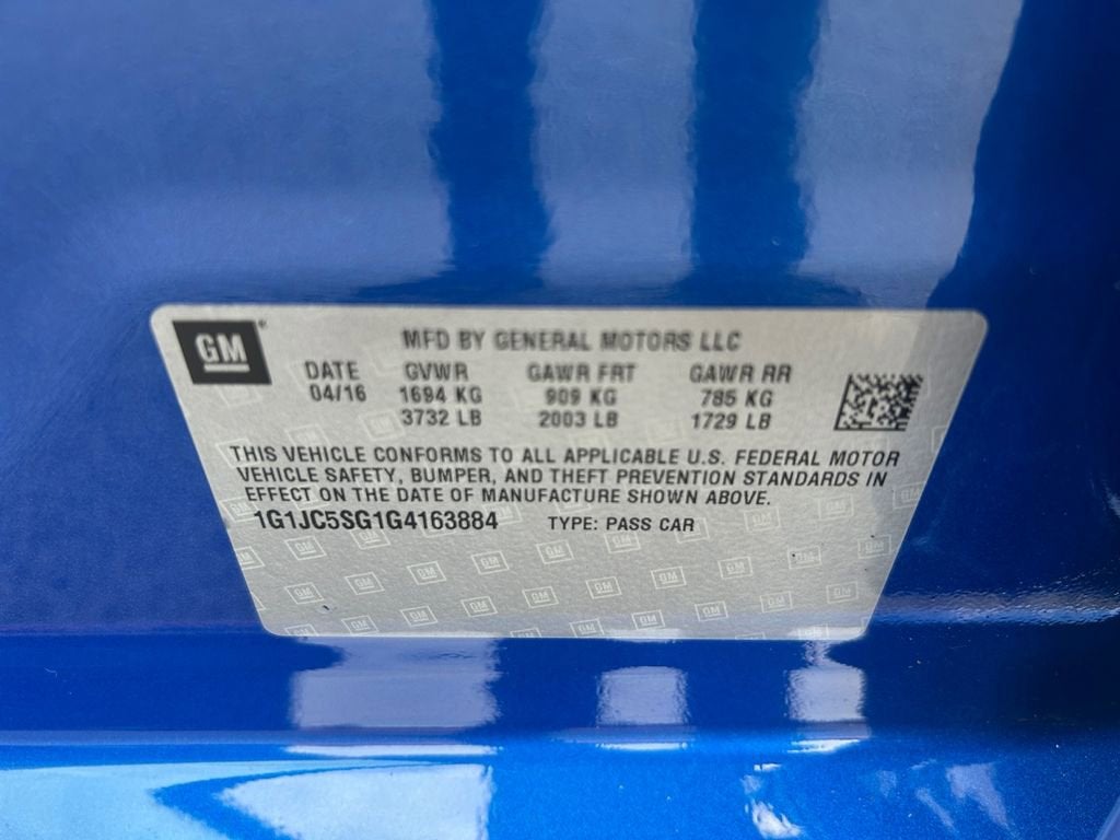 2016 Chevrolet Sonic LT