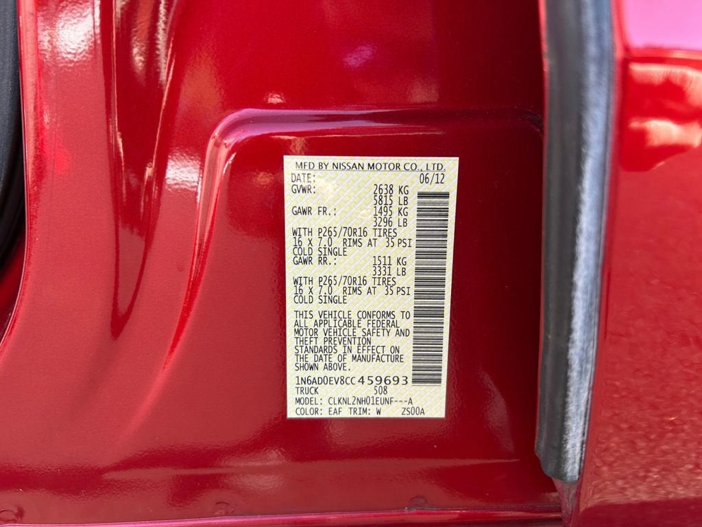 2012 Nissan Frontier SV