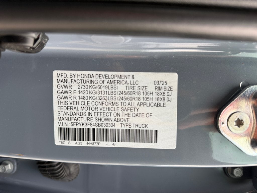 2025 Honda Ridgeline Black Edition