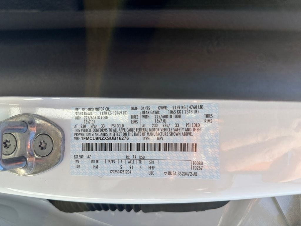 2025 Ford Escape Hybrid ST-Line Select