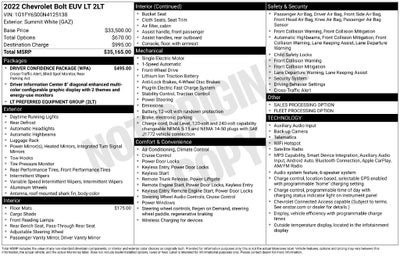2022 Chevrolet Bolt EUV LT