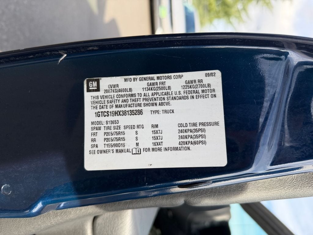 2003 GMC Sonoma SL