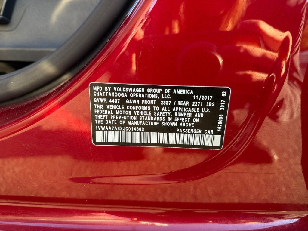 2018 Volkswagen Passat 2.0T S