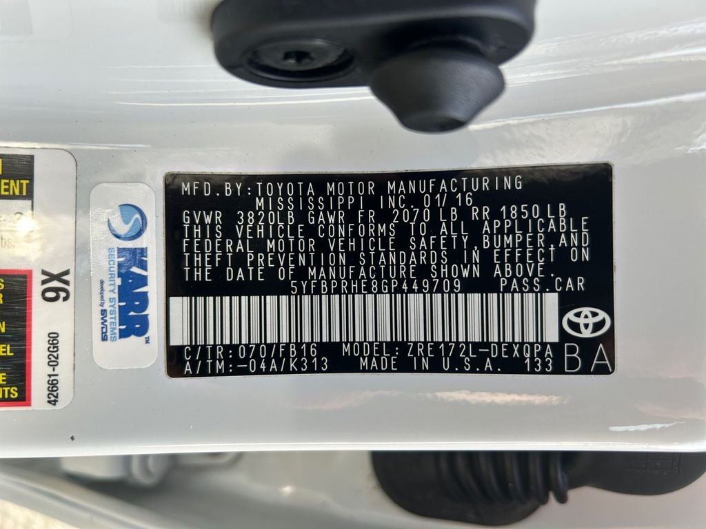 2016 Toyota Corolla LE ECO