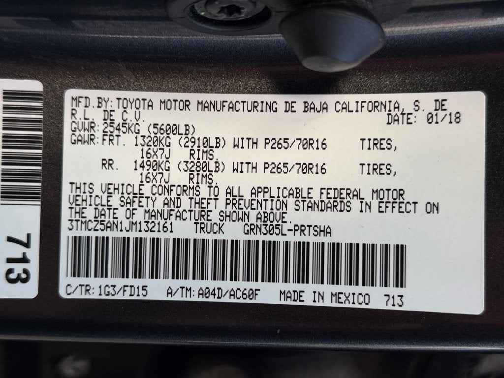 2018 Toyota Tacoma TRD Off-Road V6