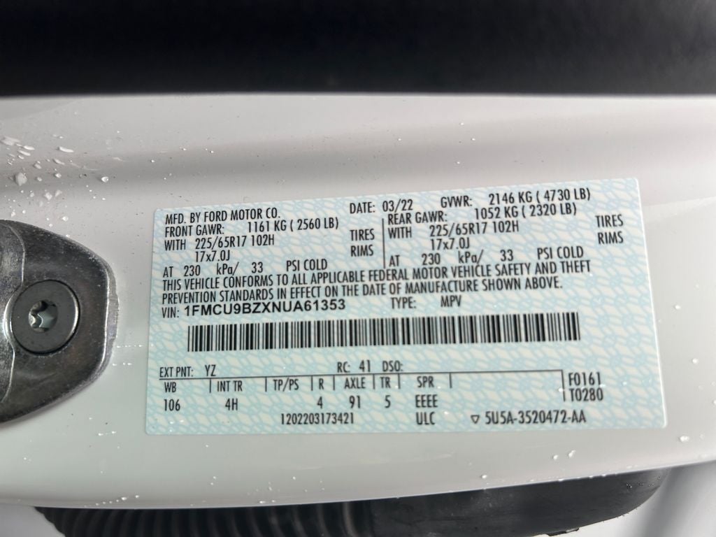 2022 Ford Escape Hybrid SE