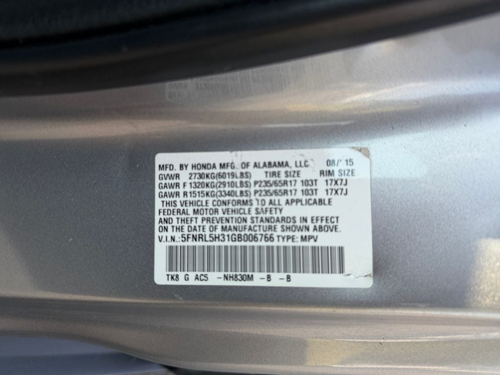 2016 Honda Odyssey SE