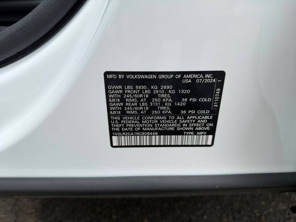 2024 Volkswagen Atlas 2.0T SE
