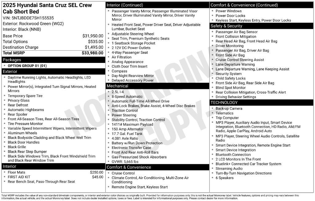 2025 Hyundai Santa Cruz SEL