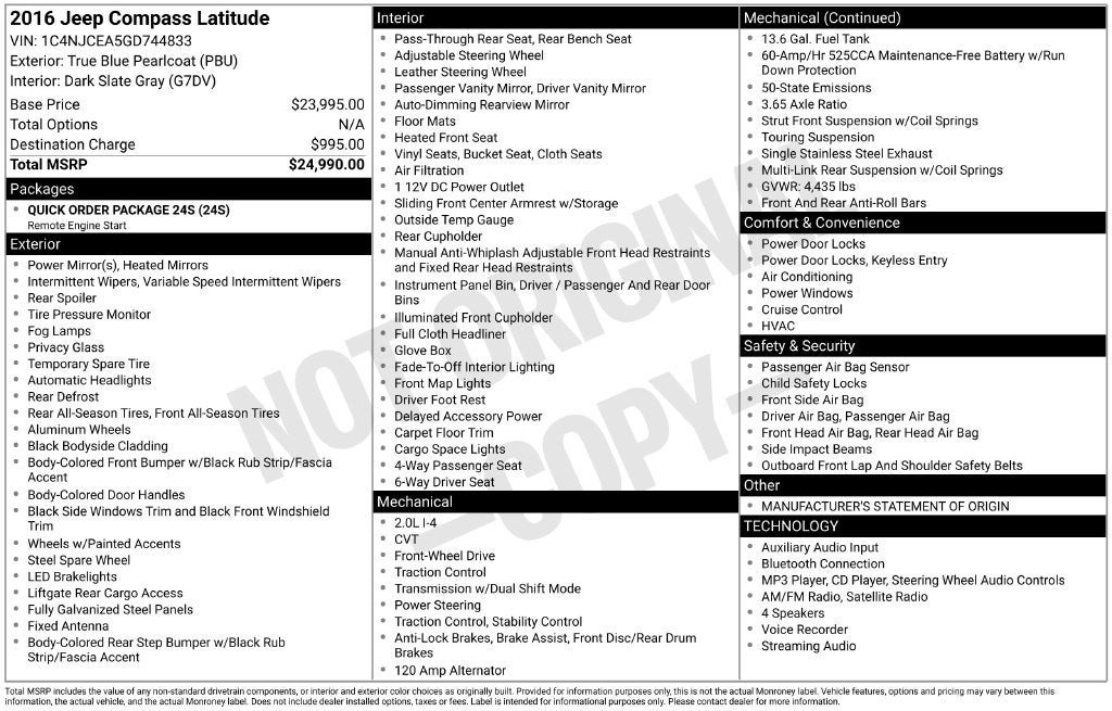 2016 Jeep Compass Latitude