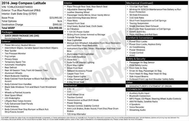 2016 Jeep Compass Latitude