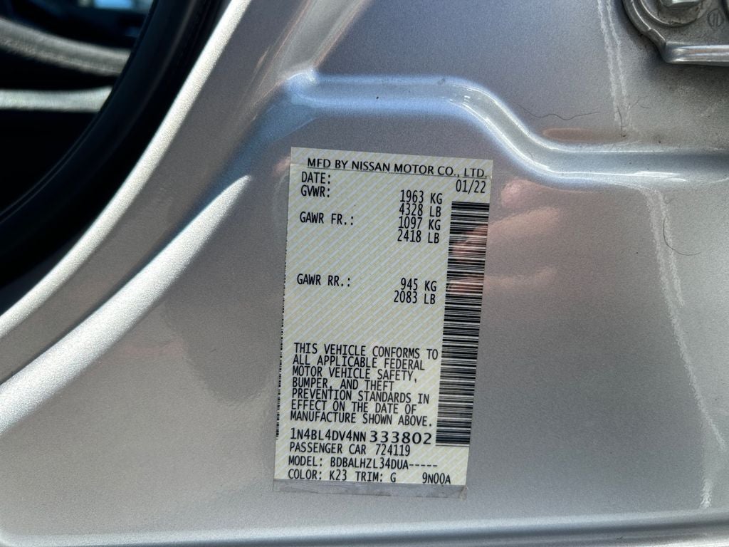 2022 Nissan Altima 2.5 SV