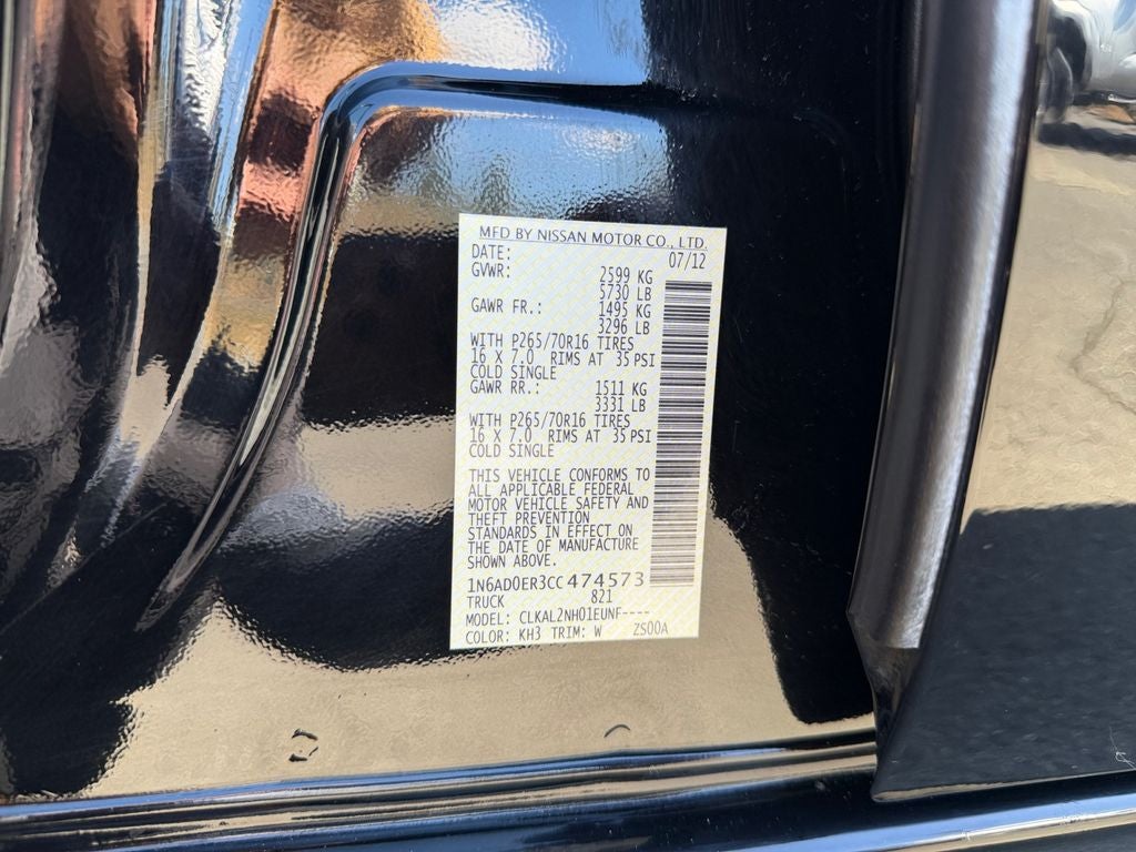 2012 Nissan Frontier SV