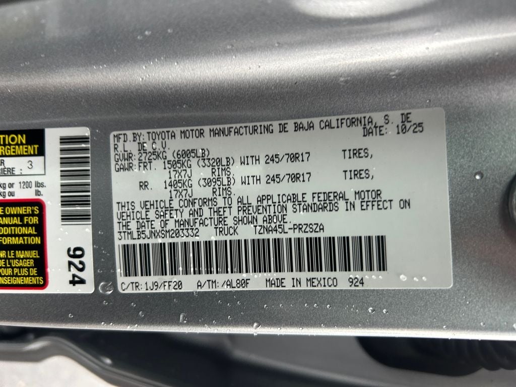 2025 Toyota Tacoma SR5