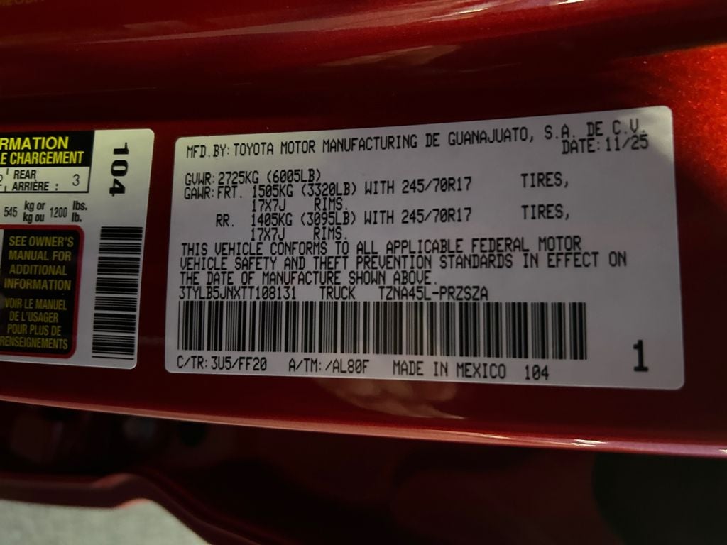 2026 Toyota Tacoma SR5