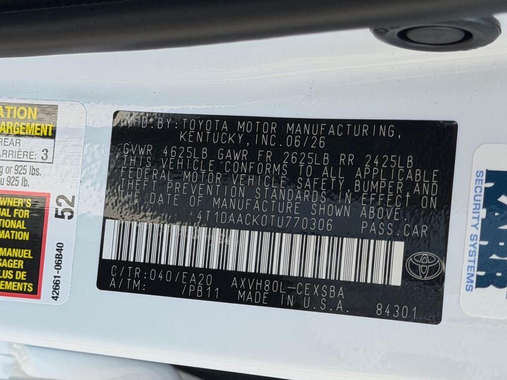 2026 Toyota Camry SE