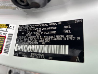 2026 Toyota Highlander Hybrid Hybrid Platinum