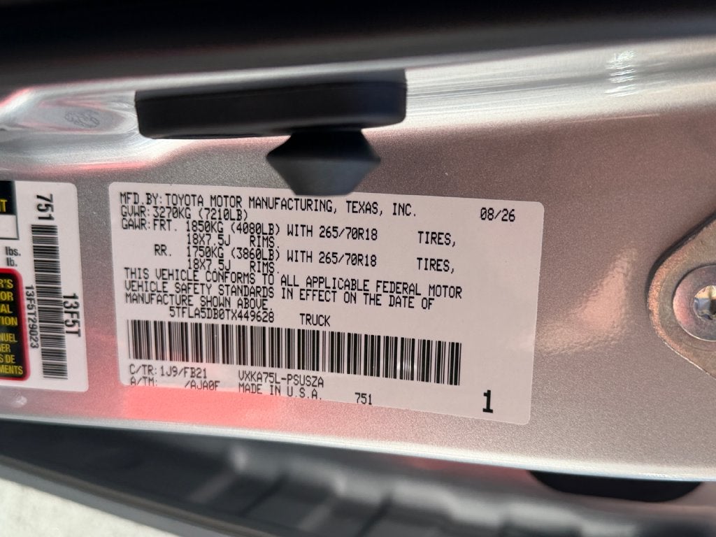 2026 Toyota Tundra SR5