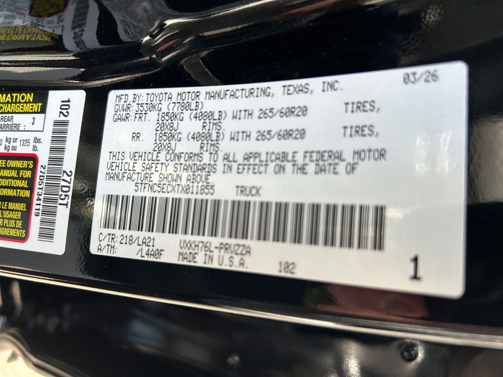 2026 Toyota Tundra i-FORCE MAX Platinum i-FORCE MAX