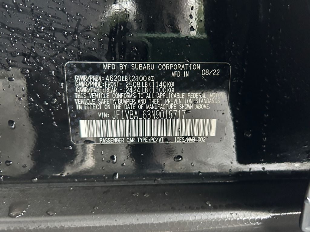 2022 Subaru WRX Limited