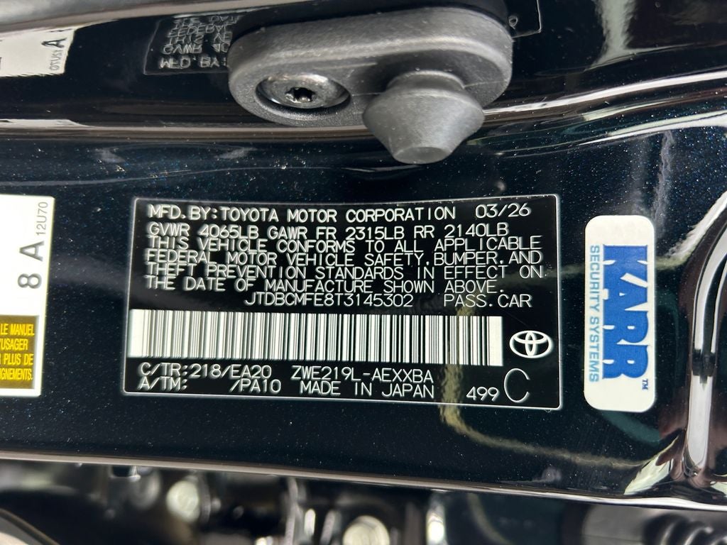 2026 Toyota Corolla Hybrid XLE