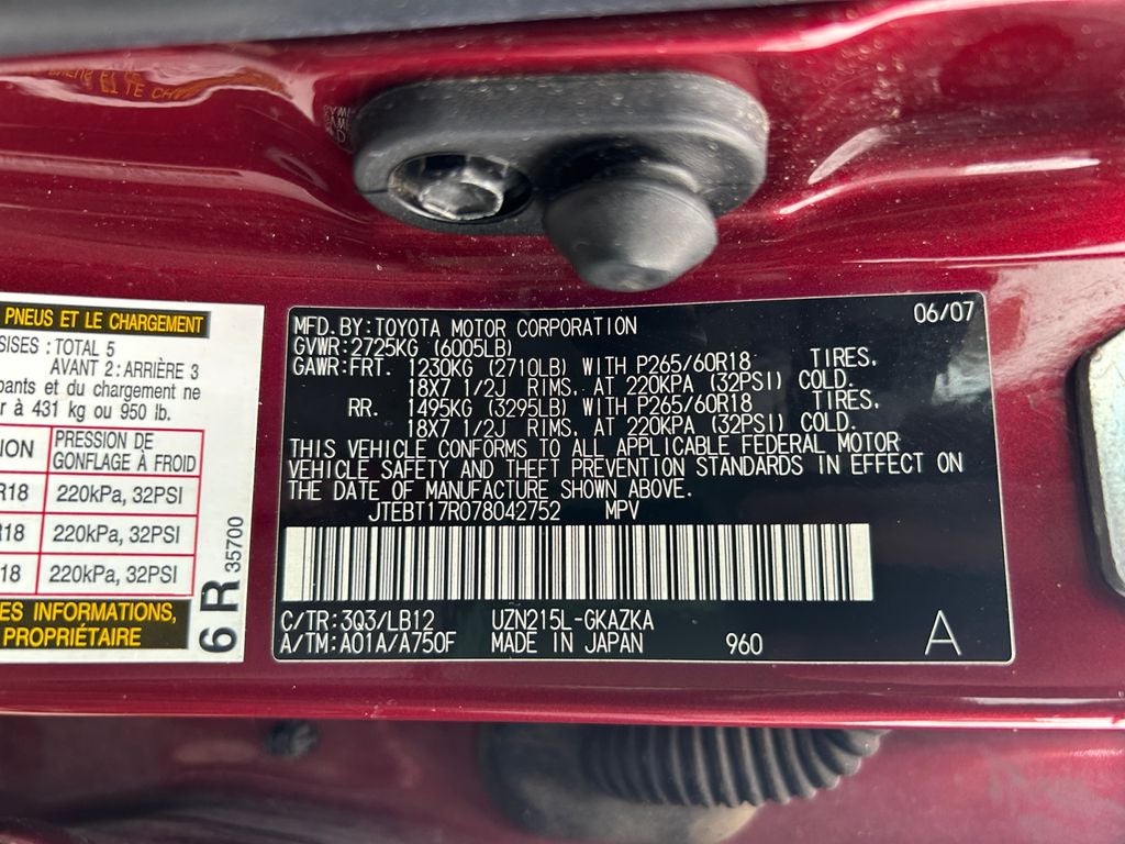 2007 Toyota 4RUNNER Limited