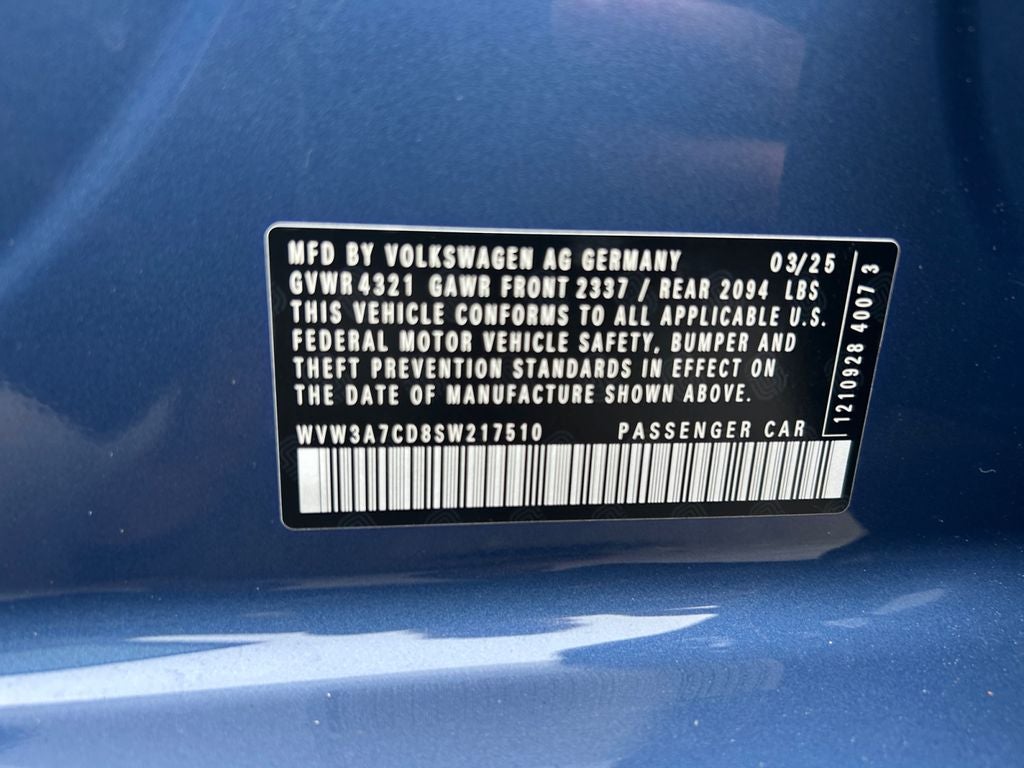 2025 Volkswagen GTI 2.0T SE