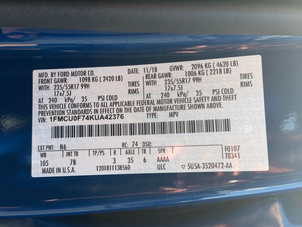 2019 Ford Escape S