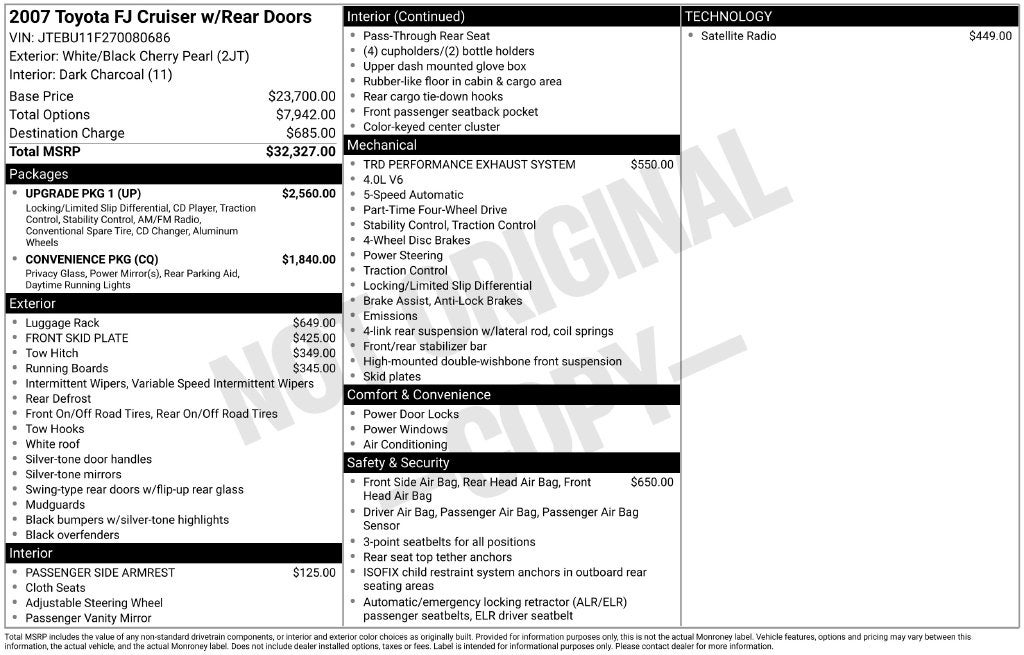 2007 Toyota FJ Cruiser Base